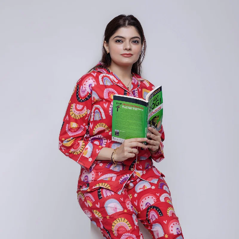 masu-living-cotton-pyjama-set-for-women-printed-red-hmapj04032024