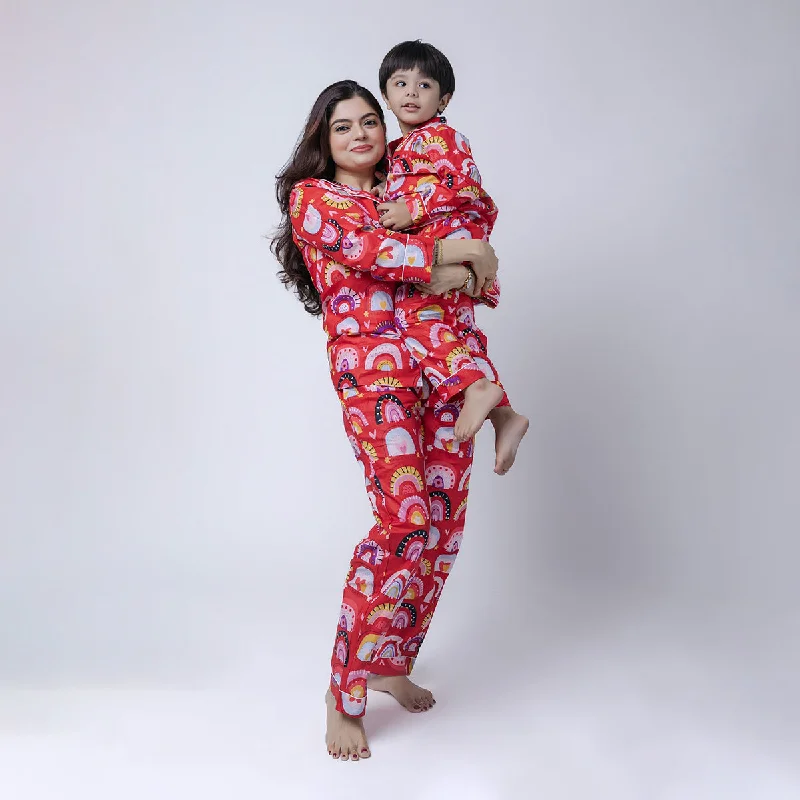 masu-living-cotton-pyjama-set-for-women-printed-red-hmapj04032024