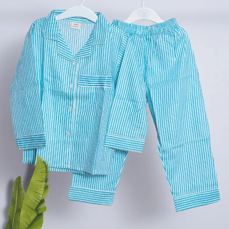 masu-living-cotton-pyjama-set-for-women-stripped-aqua-blue-ddapj04032024