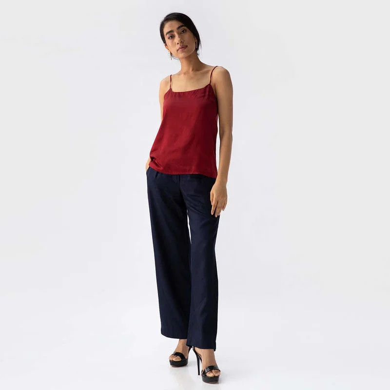 Organic Cotton Camisole Top | Maroon