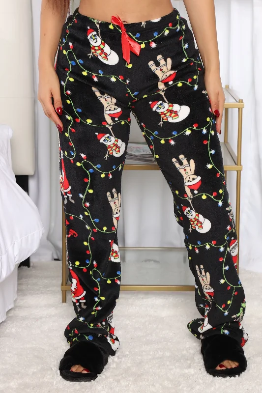 snowman-and-lights-plush-pj-pants-black-combo