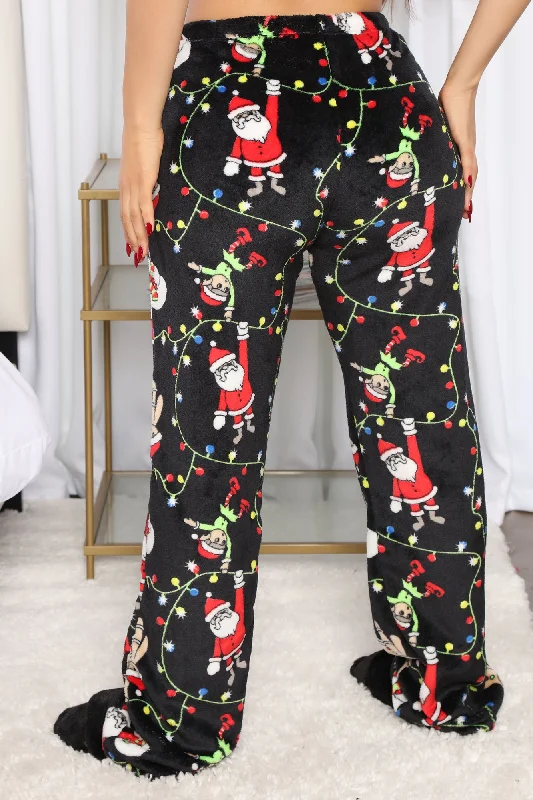 snowman-and-lights-plush-pj-pants-black-combo