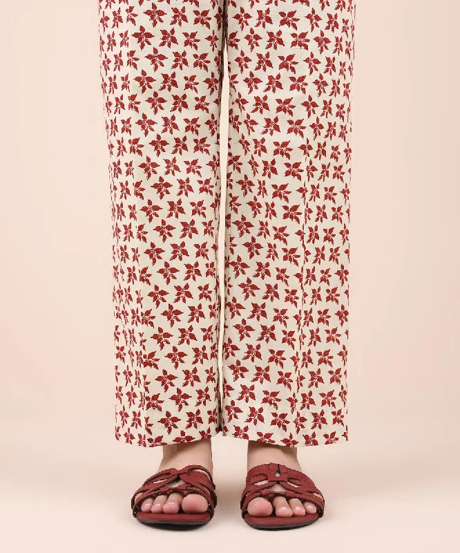 Printed Cambric Straight Pants