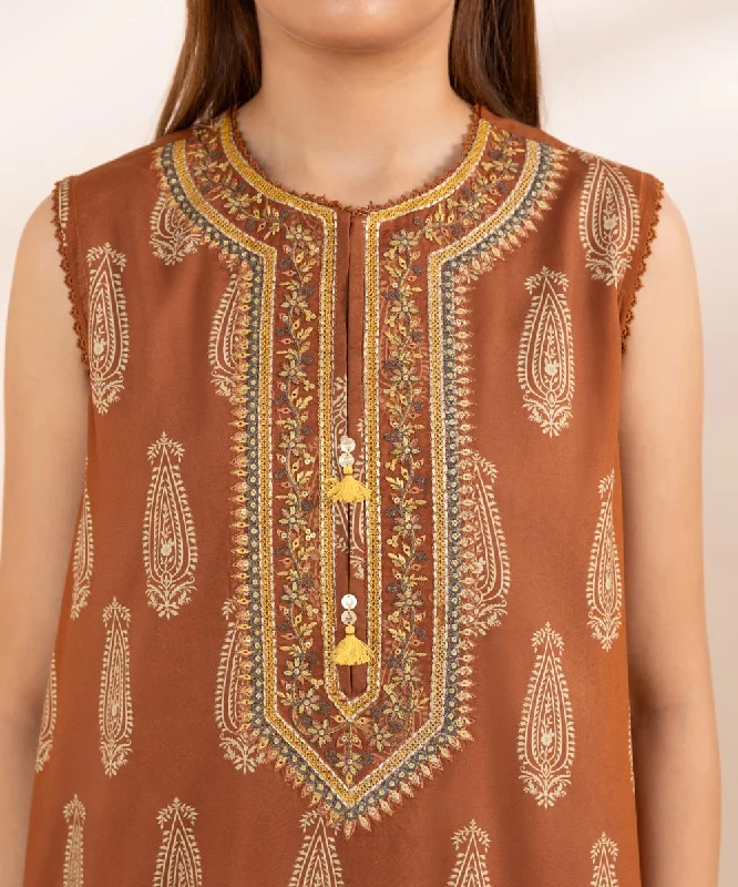 Embroidered Arabic Lawn Shirt