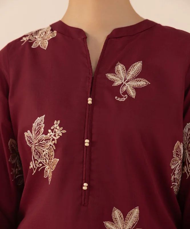 Embroidered Crosshatch Shirt