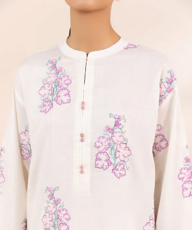 Embroidered Crosshatch Shirt