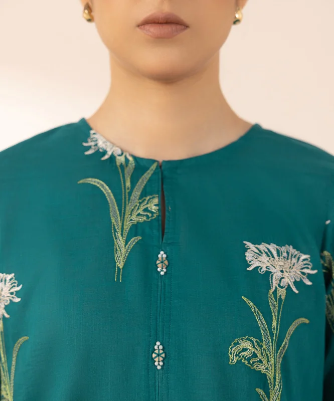 Embroidered Crosshatch Shirt