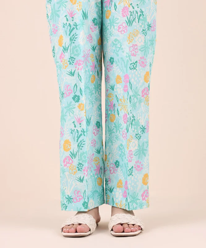 Printed Cambric Straight Pants