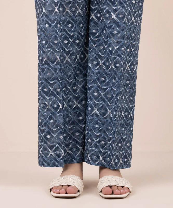 Printed Cambric Straight Pants