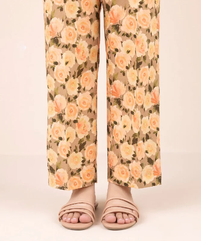 Printed Cambric Straight Pants