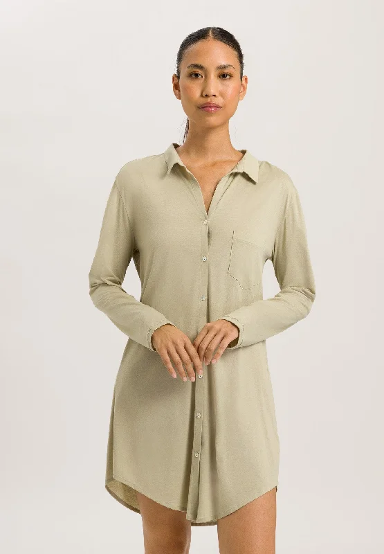 Cotton Deluxe Boyfriend Sleepshirt | Moss Green 77958-2720