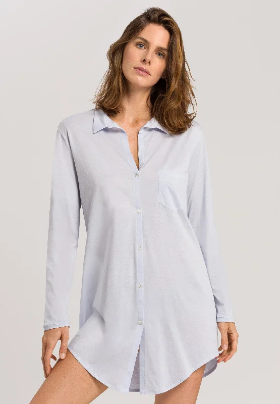 Cotton Deluxe Boyfriend Sleepshirt | Blue Glow 77958-511