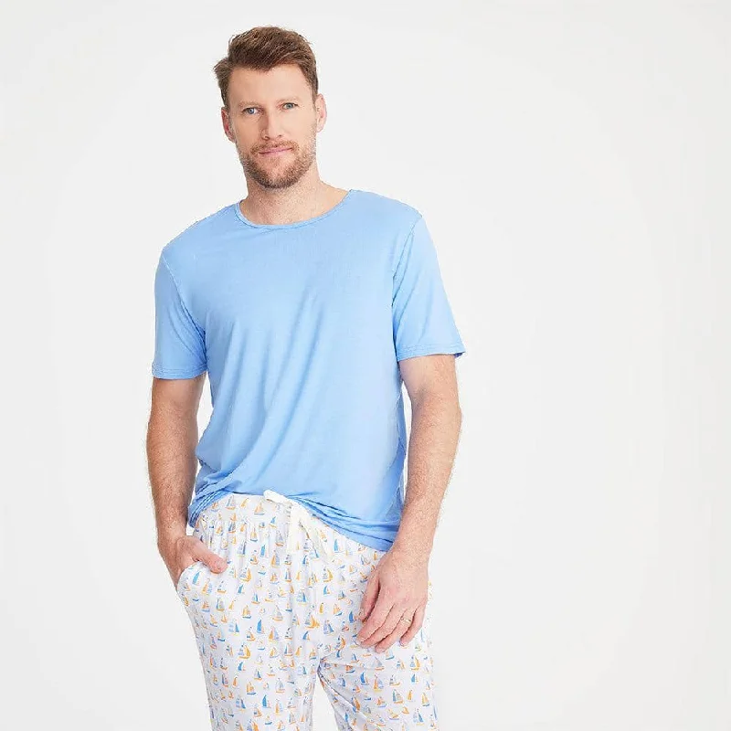 men's good vibe on the tide modal short sleeve jogger set