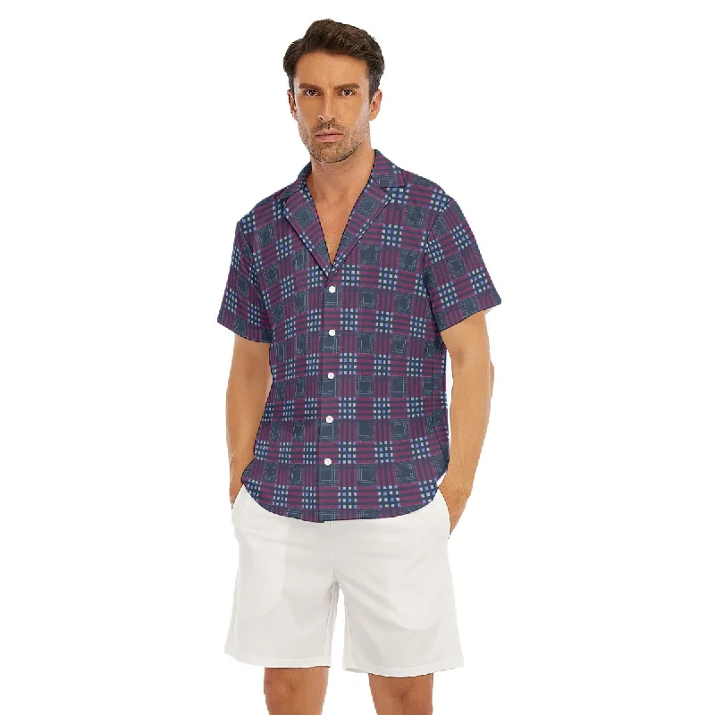 Square All-Over Print Men's Deep V-neck Short Sleeve T-shirt