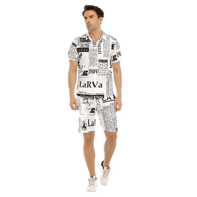 All-Over Print Men's Short Sleeve Shirt Set