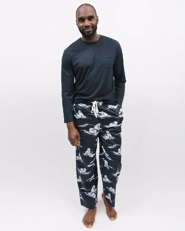 Atlas Mens Arctic Fox Print Pyjama Bottoms