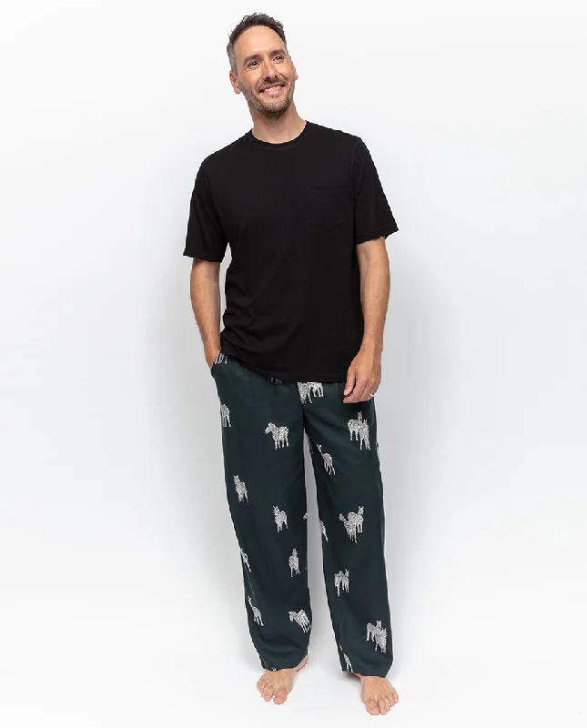 Blake Mens Zebra Print Pyjama Bottoms