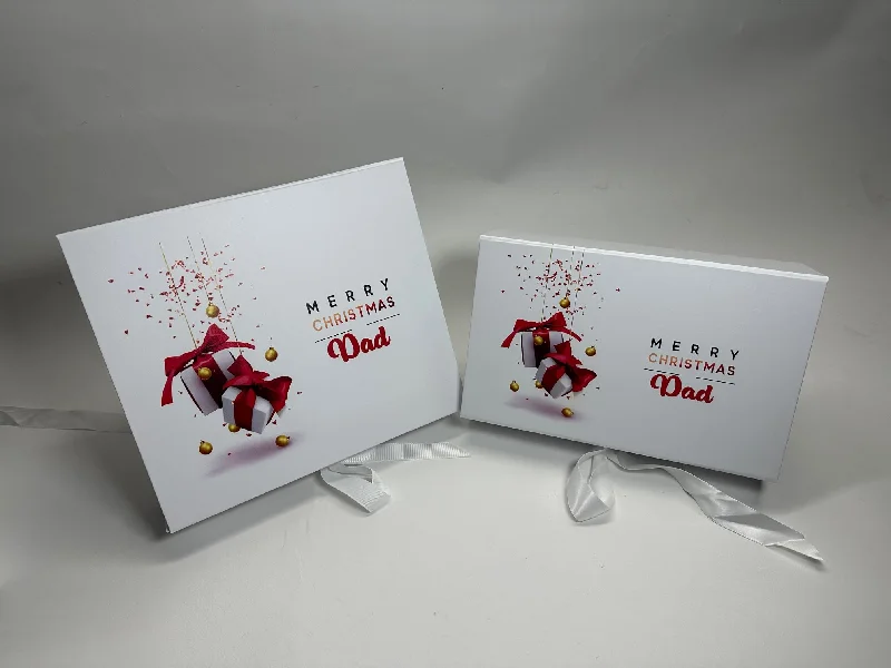 Christmas Personalised red parcel theme gift boxes