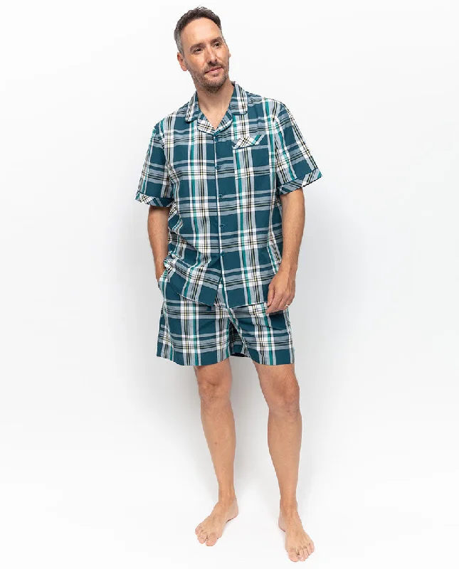 Cove Mens Check Shorty Set