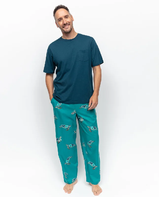 Cove Mens Turtle Print Pyjama Bottoms