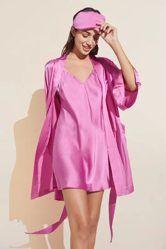 Inez Washable Silk Short Robe