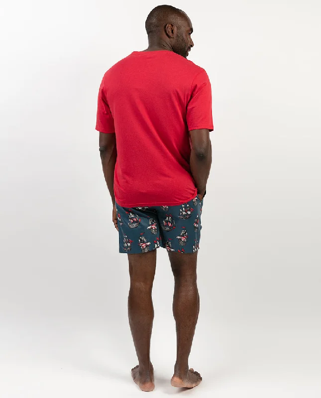 Jasper Pirate Ship Print Shorts