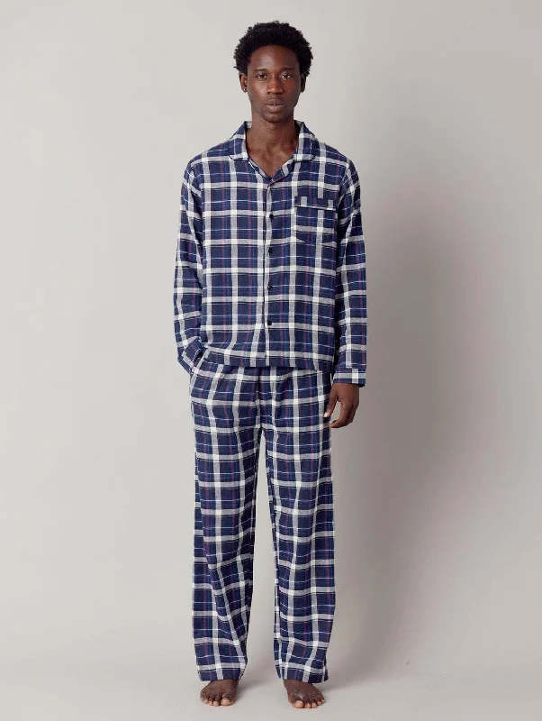 Jim Jam Men's GOTS Organic Cotton Pyjama Set | Dark Navy