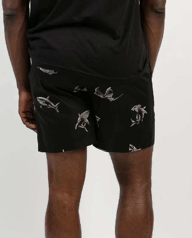 Mason Shark Print Shorts