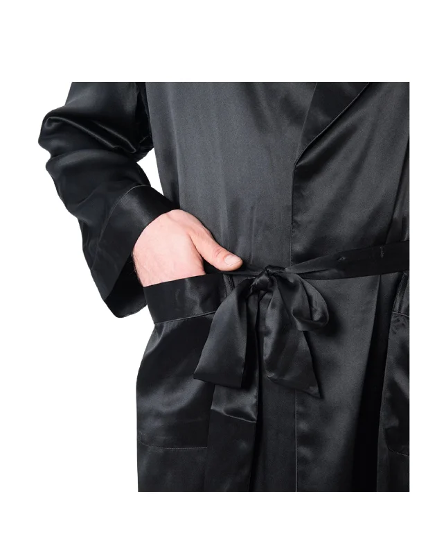 Men's Black Robe with Twilight Collar