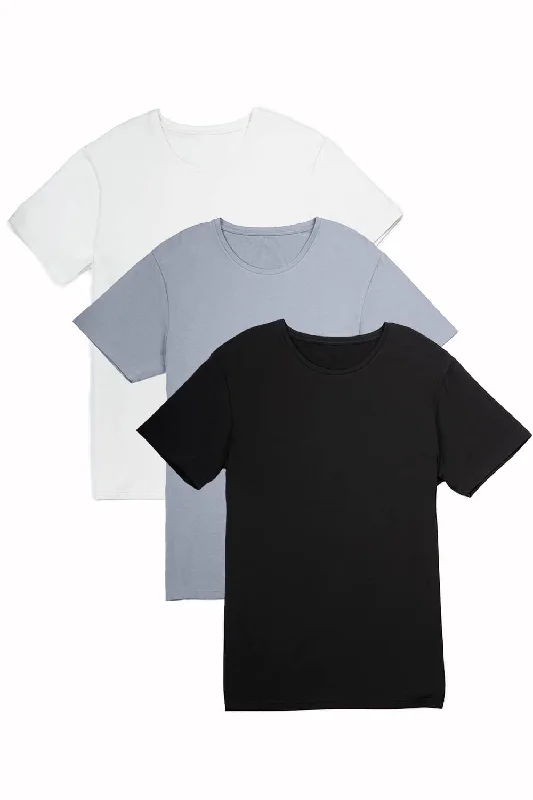 Black Gray White / S / 3 Pack