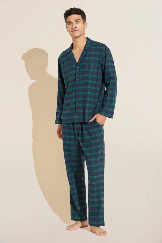 Mens Flannel Long PJ Set