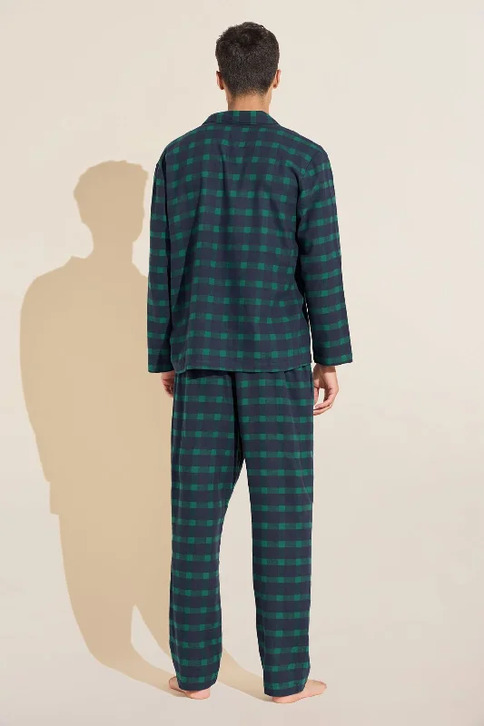 Mens Flannel Long PJ Set