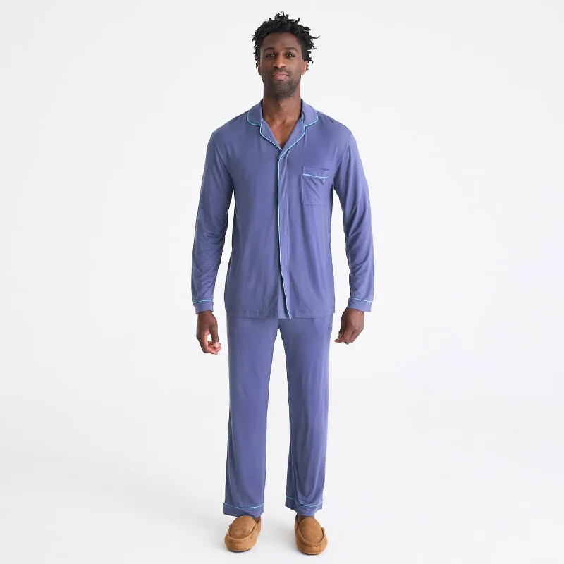 men's starless night modal magnetic classic with a twist long sleeve pajama set