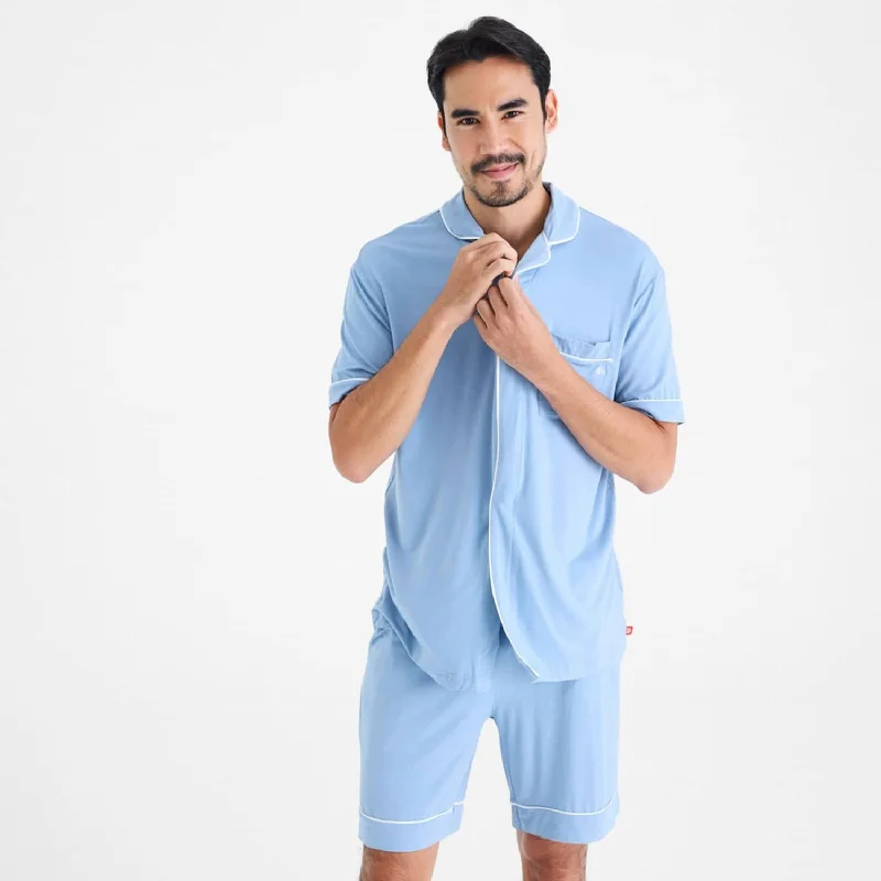 men's winter sky modal magnetic classic with a twist short sleeve pajama set