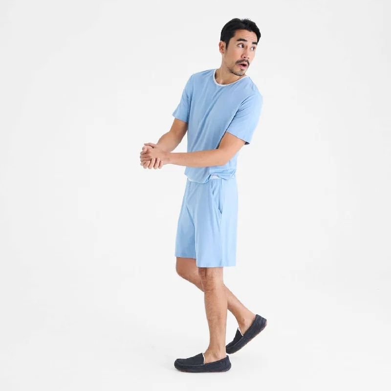 men's winter sky modal dream sleep top + shorts pajama set