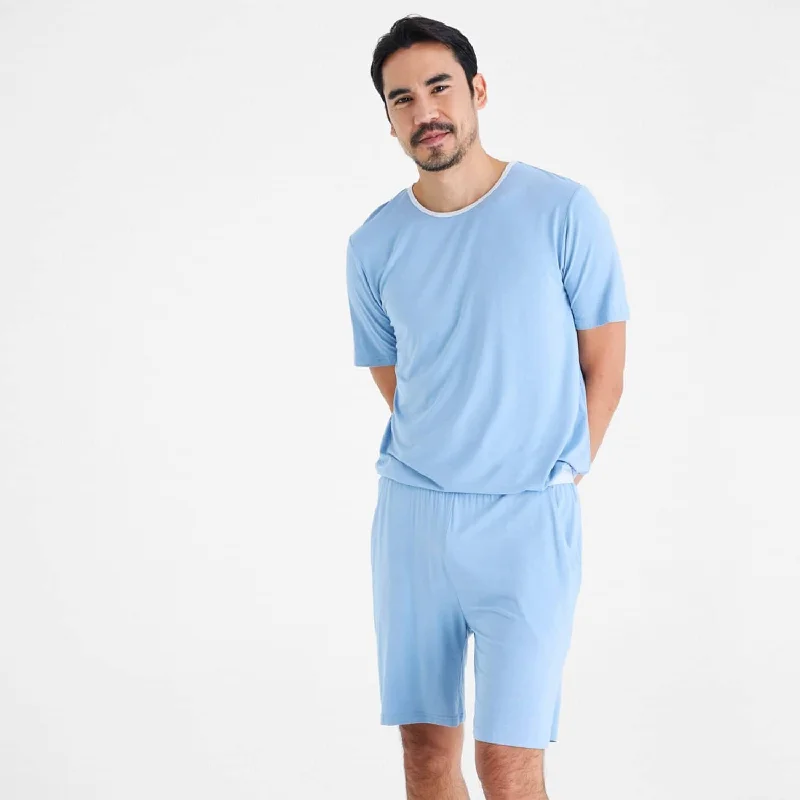 men's winter sky modal dream sleep top + shorts pajama set