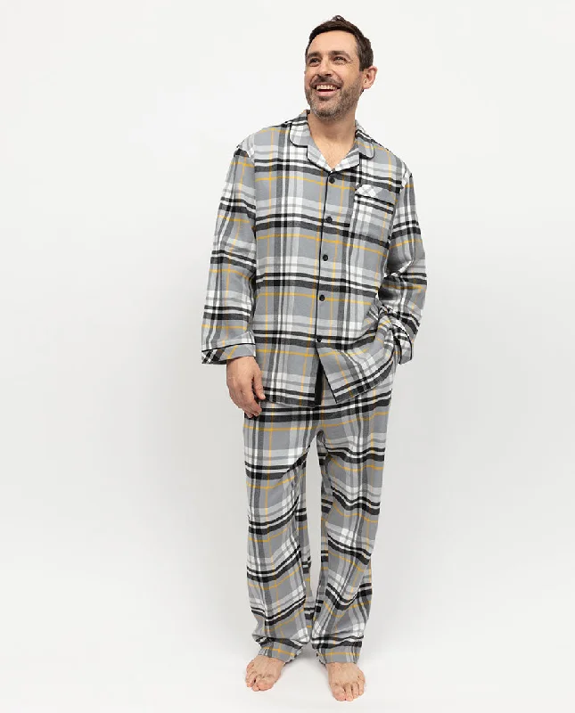 Parker Mens Brushed Check Pyjama Top