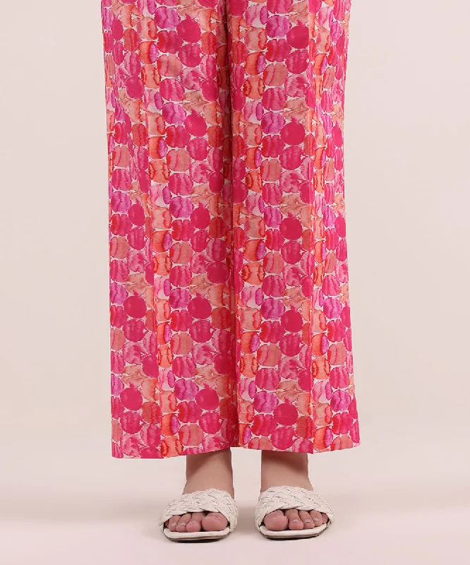 Printed Cambric Straight Pants