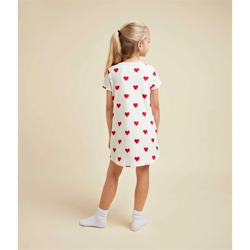 Petit Bateau Dress White/Red