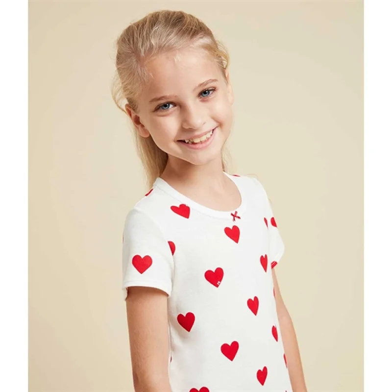 Petit Bateau Dress White/Red