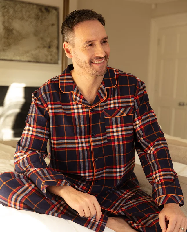 Taylor Mens Lightly Brushed Check Pyjama Set