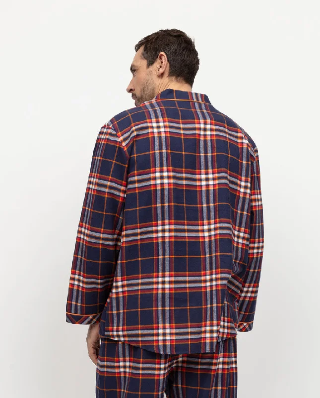 Taylor Mens Lightly Brushed Check Pyjama Top