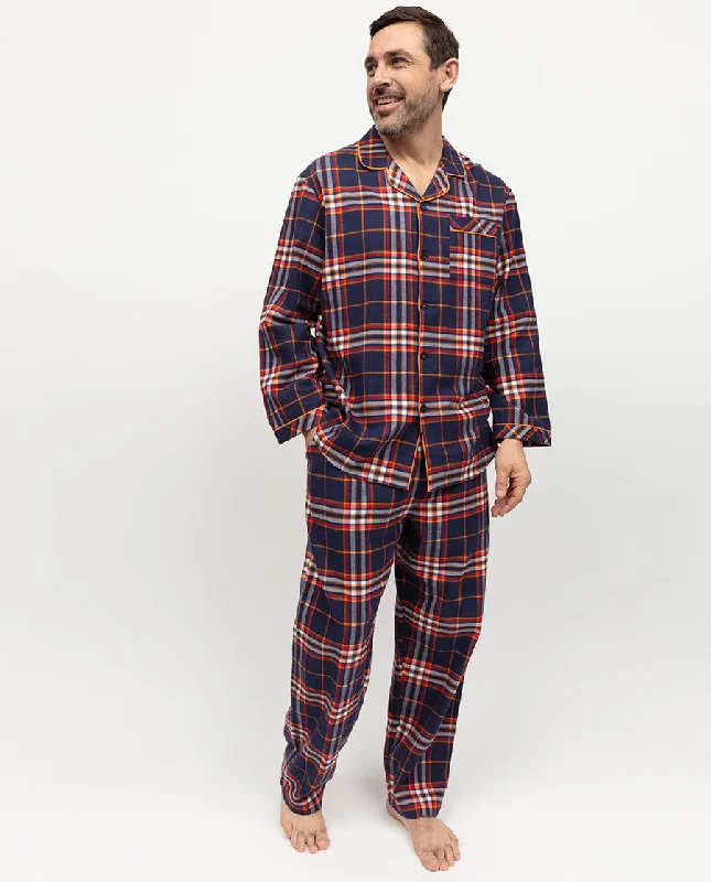 Taylor Mens Lightly Brushed Check Pyjama Top