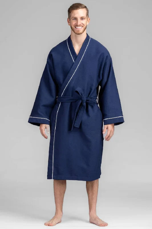 Texere Men's Modal Kimono Bathrobe with Quilted Design