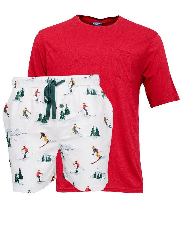 Whistler Jersey T-shirt and Ski Print Shorty Set