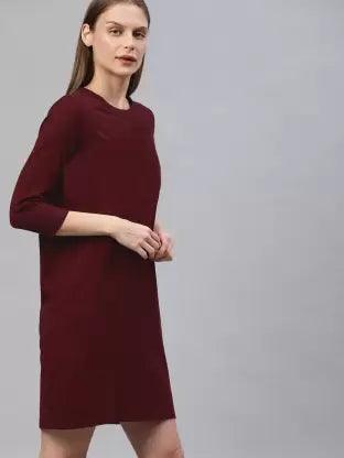 Women plain Night Dress  (Maroon)