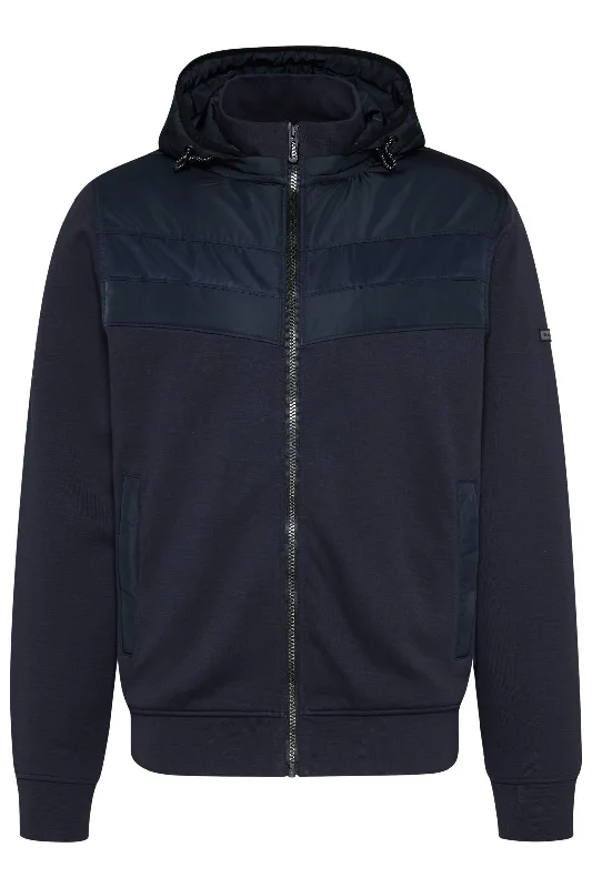 BUGATTI Front Zip Hooded Jacket DARK NAVY REG