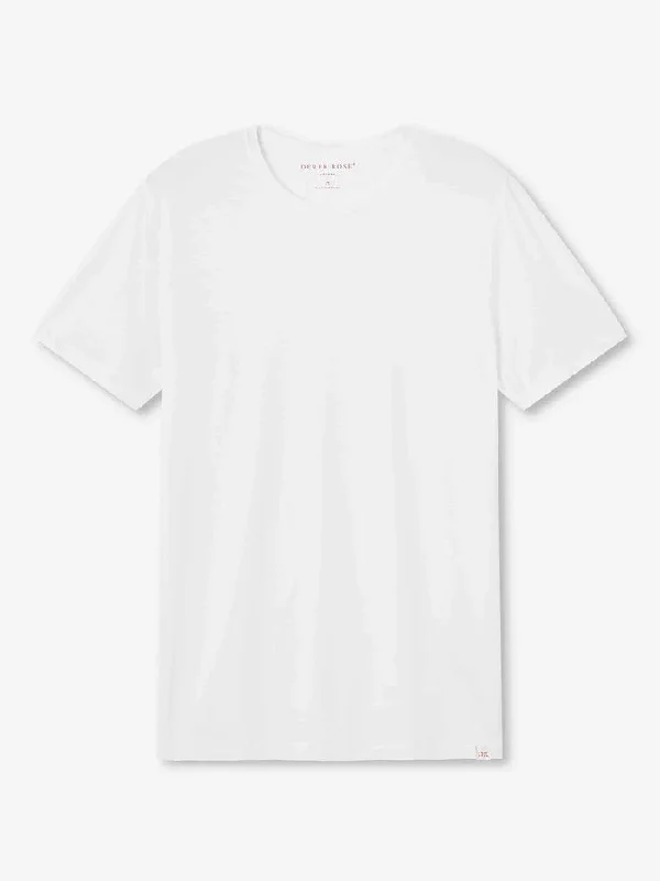 DEREK ROSE BASEL 1 STRETCH TEE WHITE