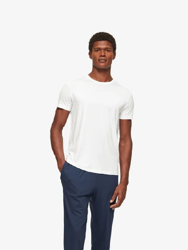 DEREK ROSE BASEL 1 STRETCH TEE WHITE