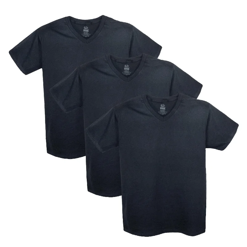 Fruit of the Loom Men's V Neck Cotton T Shirt (Pack of 3)